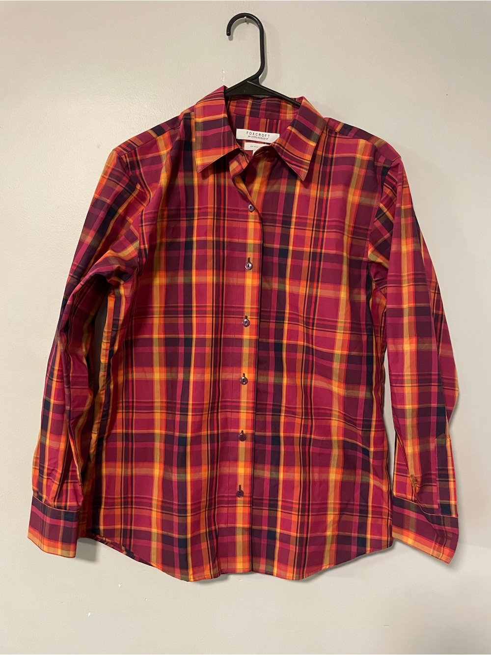 Foxcroft for Appleseed’s Wrinkle Free Cotton Blend Button Down Size 6